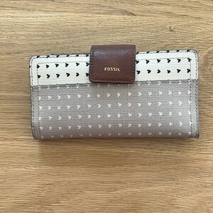 Fossil Logan Leather RFID Tab Clutch Wallet